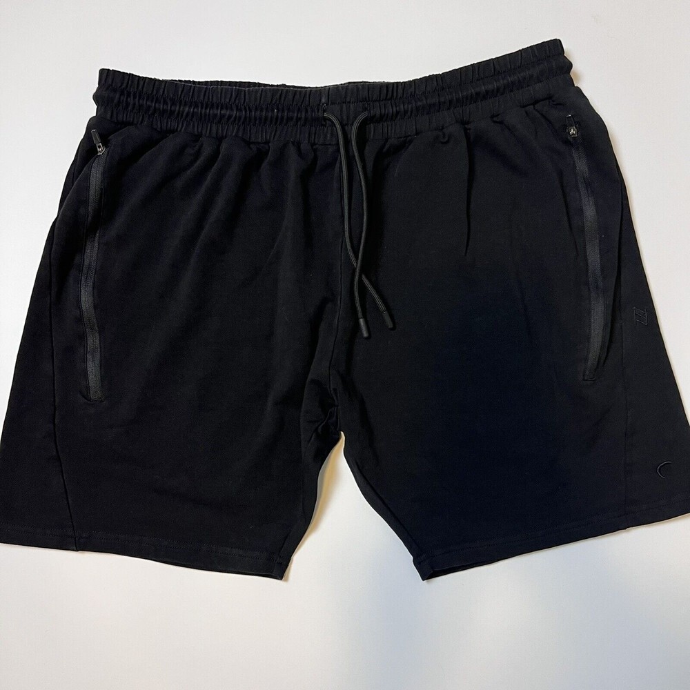 Zyia Active Shorts Men’s Black 2XL‎ Zip Pocket Athletic Shorts